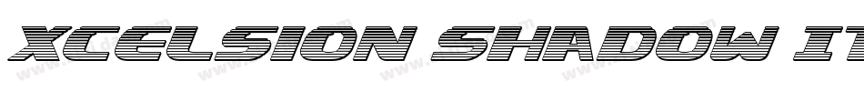 Xcelsion Shadow Italic字体转换